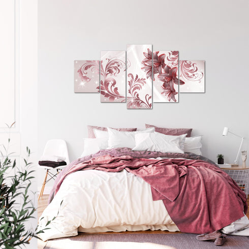 Wandbilder Wohnzimmer XXL Blumen Lilien Moderne Bild Abstrakt